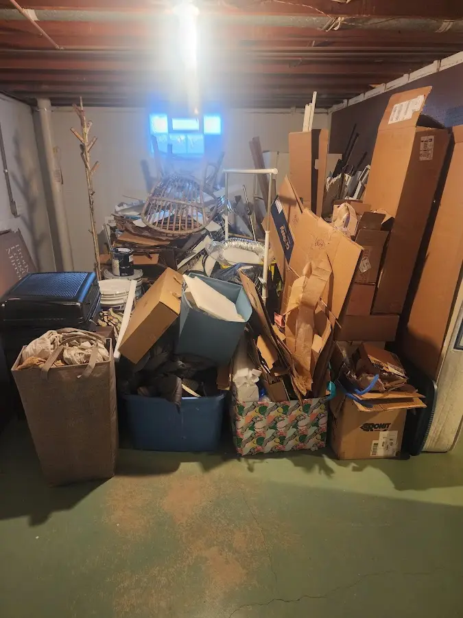 Roll-off dumpster container at job site for Construction Dumpster Rental in Prairie du Sac